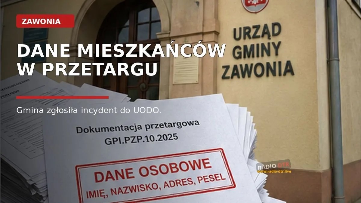 wyciek danych z przetargu zawoni