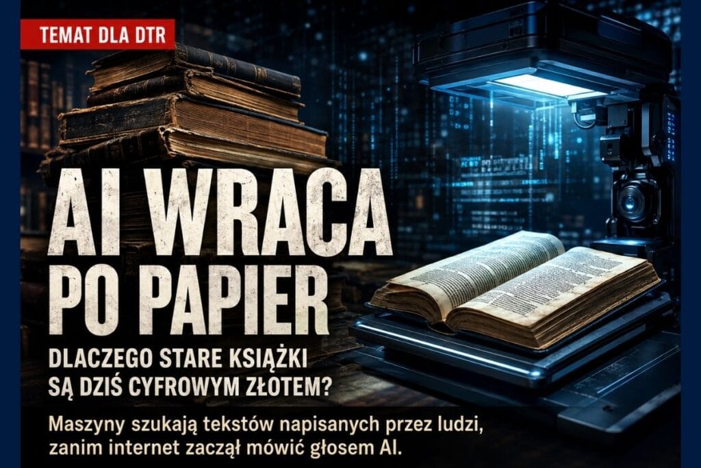 AI wraca po papier. Dlaczego stare książki stają się cyfrowym złotem?