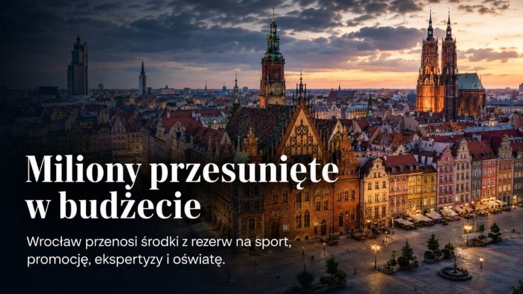 Wrocław przesuwa miliony w budżecie. Mniej w rezerwach, więcej na sport, promocję i ekspertyzy