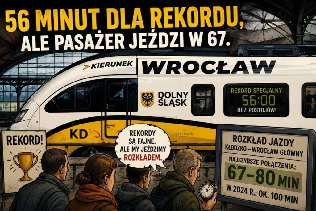 56 minut sukcesu. Tylko pasażer tym pociągiem nie pojedzie