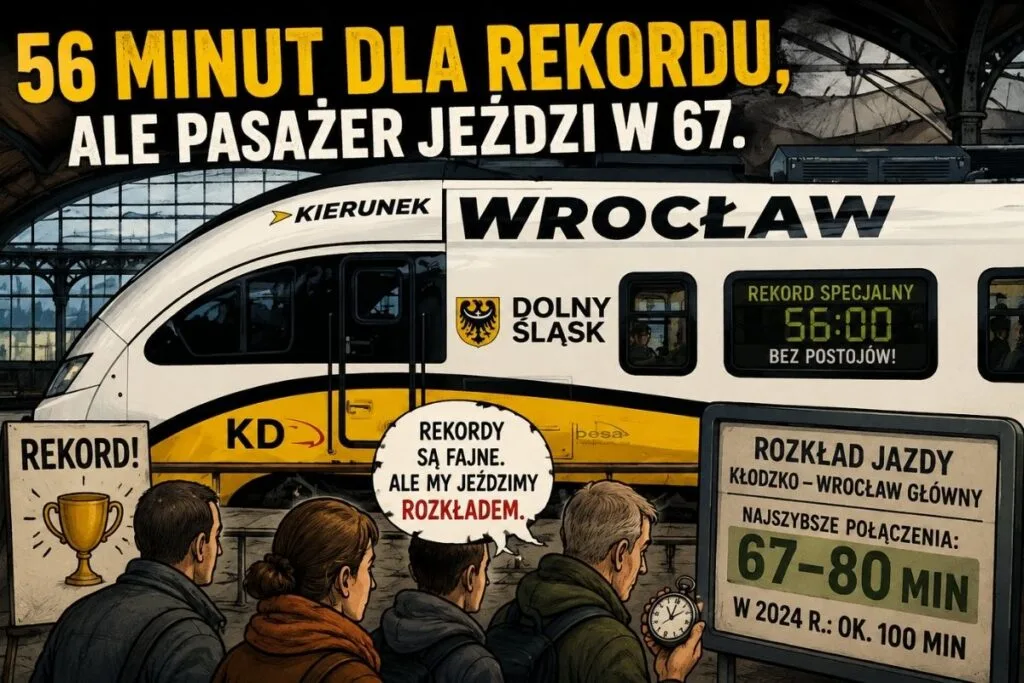 56 minut sukcesu. Tylko pasażer tym pociągiem nie pojedzie