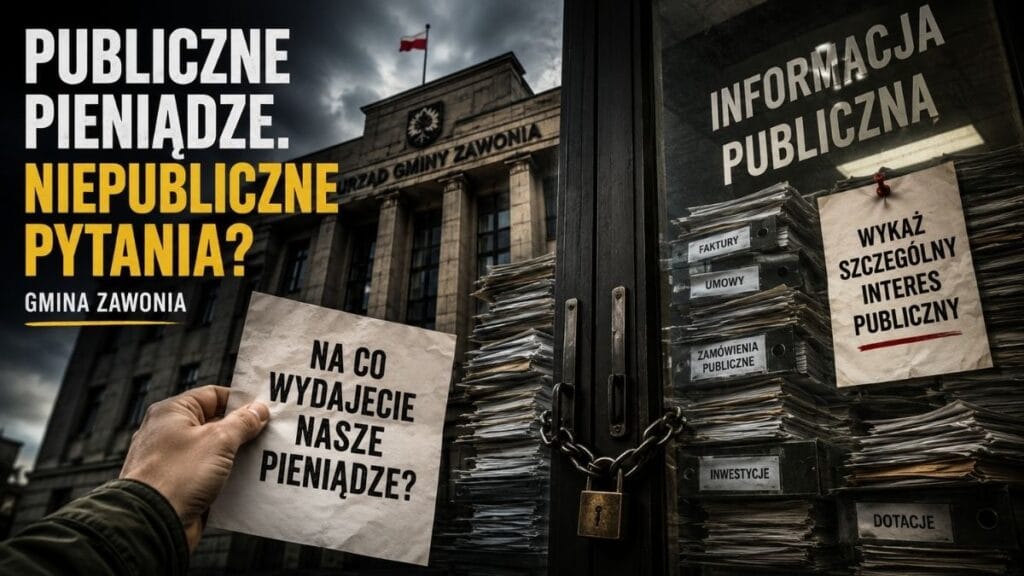 Zapytaliśmy o publiczne pieniądze. Gmina Zawonia odpowiada: wykażcie, dlaczego mieszkańcy powinni wiedzieć