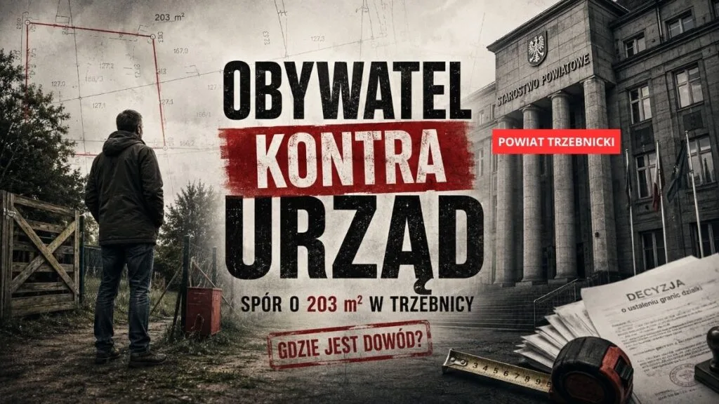 Kolejny obywatel kontra Starostwo w Trzebnicy. Zaczęło się od 203 metrów. Skończyło na kontrolach, SKO i zawiadomieniu do prokuratury