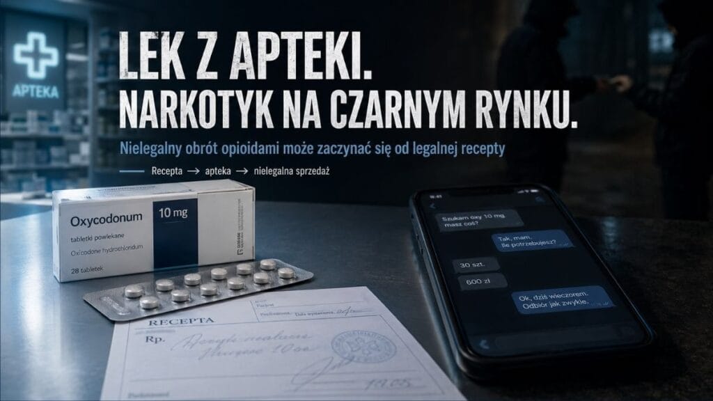 Lek z apteki trafia na czarny rynek. Nielegalny obrót opioidami zaczyna się czasem od legalnej recepty