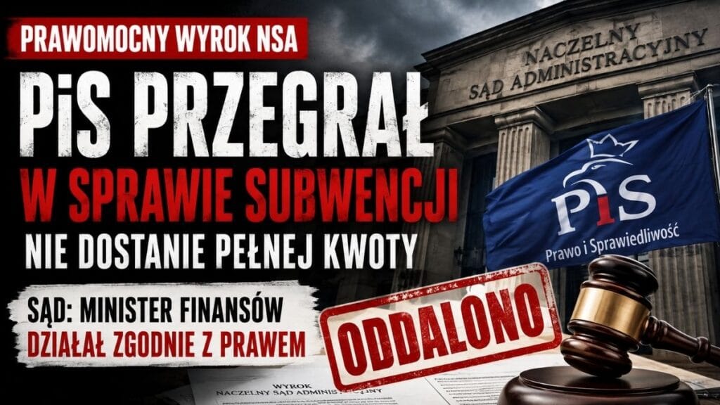 PiS przegrał przed NSA. Ostateczny wyrok w sprawie subwencji