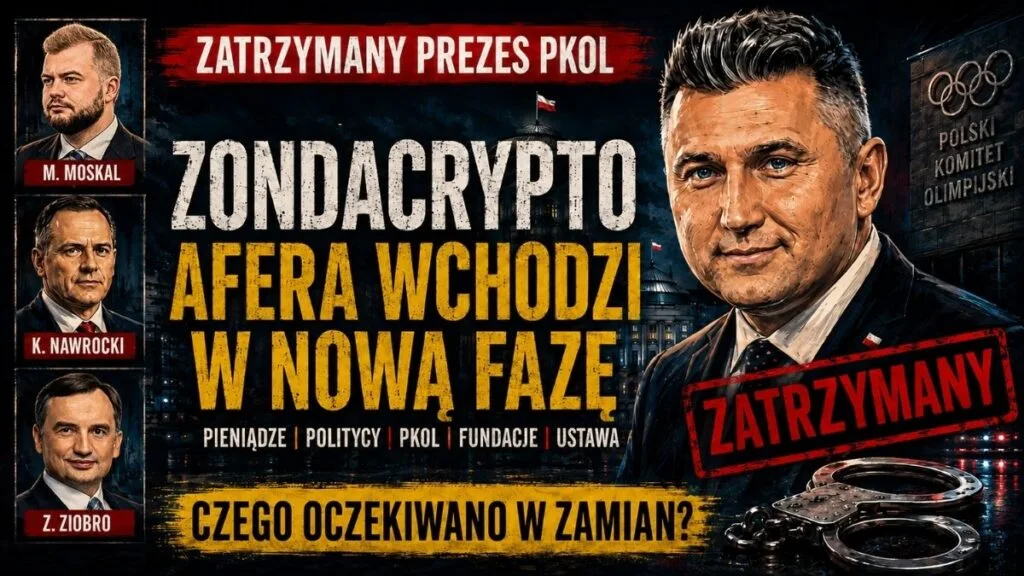 Zondacrypto: zatrzymanie prezesa PKOl zmienia ciężar afery. To już nie tylko polityczne oskarżenia
