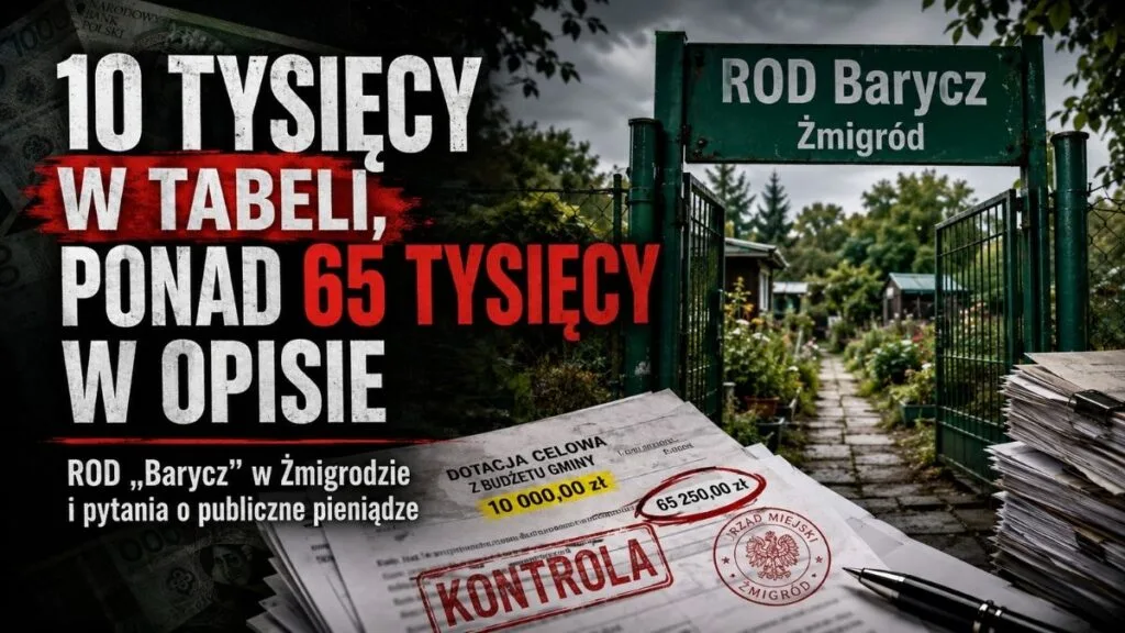 10 tysięcy w tabeli, ponad 65 tysięcy w opisie. Co właściwie ma sfinansować Żmigród?
