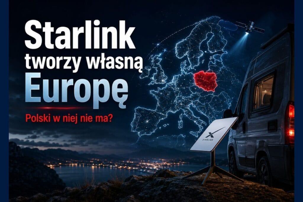 Starlink stworzył własną Europę. Polski w niej nie ma. A przecież właśnie po Europie chcemy z nim podróżować
