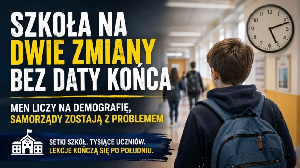 Szkoła na dwie zmiany bez daty końca. MEN liczy na demografię, samorządy zostają z problemem