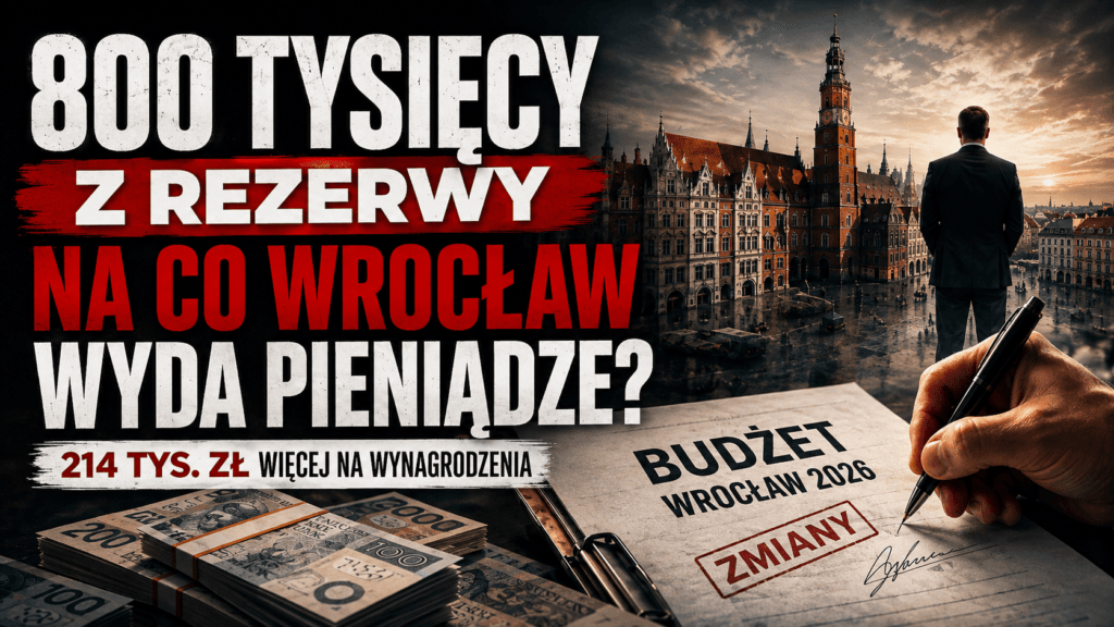 800 tysięcy z rezerwy na „pozostałą działalność administracji”. Na co Wrocław wyda pieniądze?