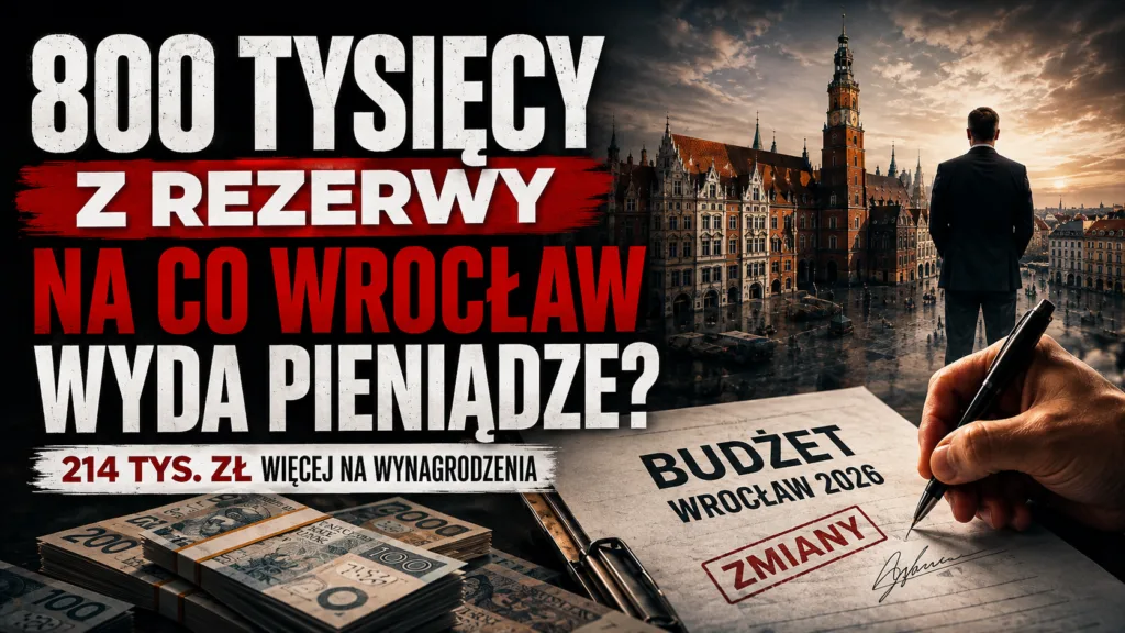 800 tysięcy z rezerwy na „pozostałą działalność administracji”. Na co Wrocław wyda pieniądze?