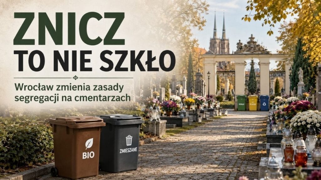 Znicz to nie szkło. Wrocław zmienia zasady segregacji na cmentarzach