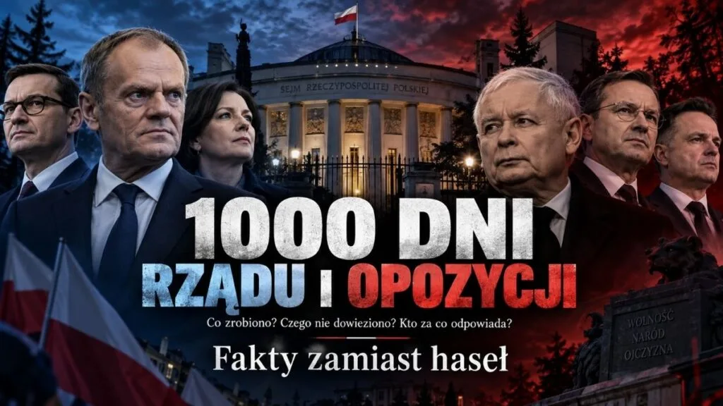 1000 dni rządu i opozycji. Co zrobiono, czego nie dowieziono i kto naprawdę za co odpowiada