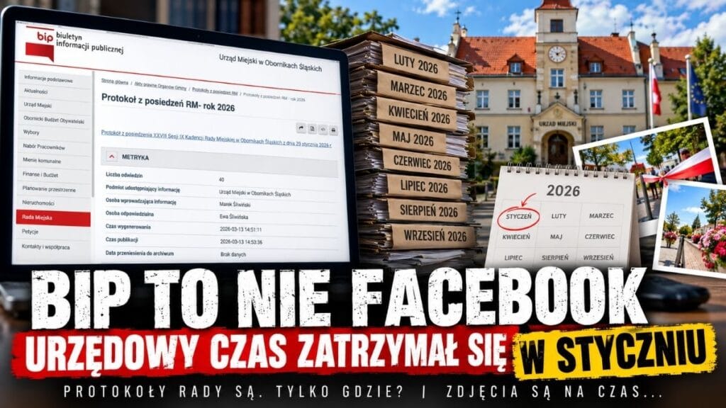 BIP to nie Facebook. W Obornikach Śląskich zdjęcia są na czas, a protokoły Rady utknęły w styczniu
