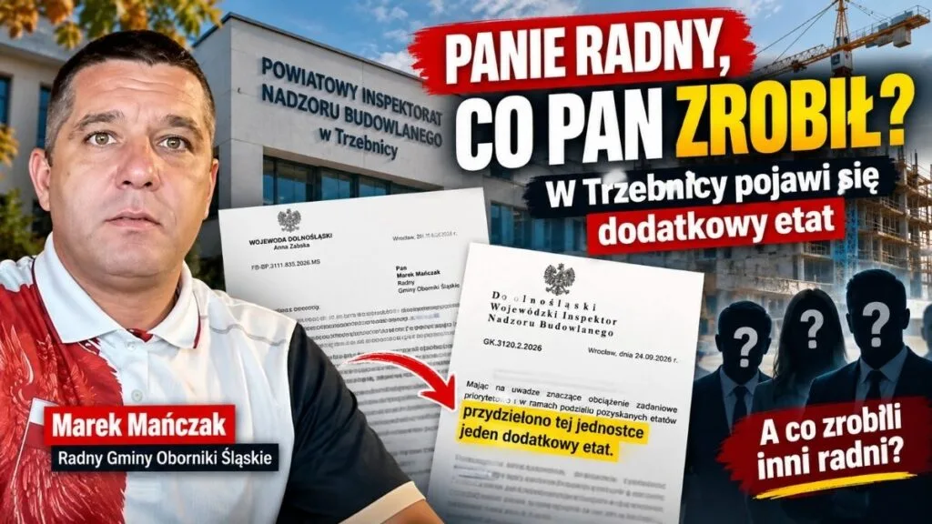 „Panie radny, co pan zrobił?” W Trzebnicy pojawi się dodatkowy etat. Zaczęło się od konkretnego wniosku