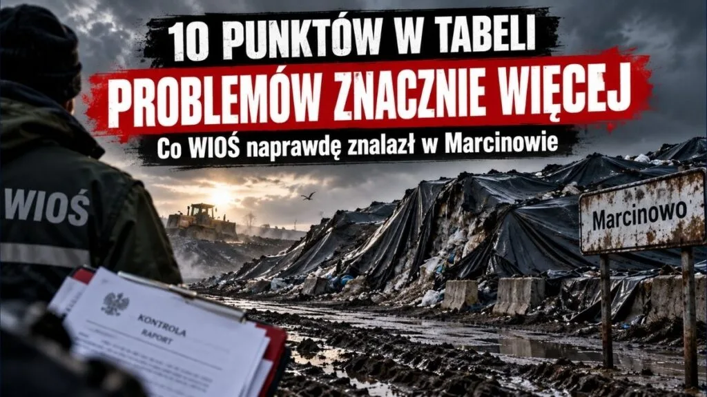 Dziesięć punktów w tabeli. Znacznie więcej problemów w środku. Co WIOŚ naprawdę znalazł w Marcinowie