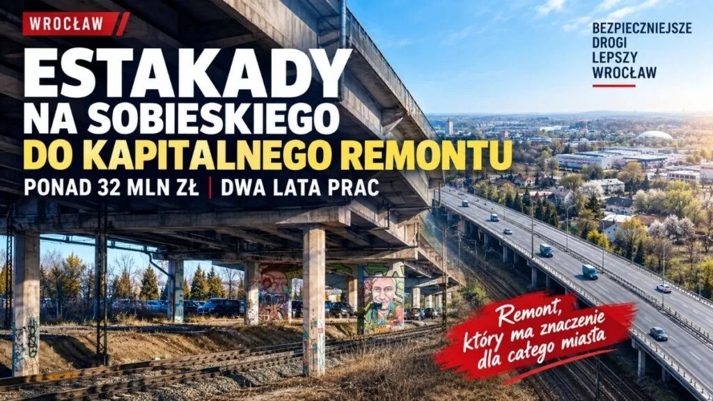 Estakady na Sobieskiego idą do kapitalnego remontu. Ponad 32 mln zł i dwa lata prac
