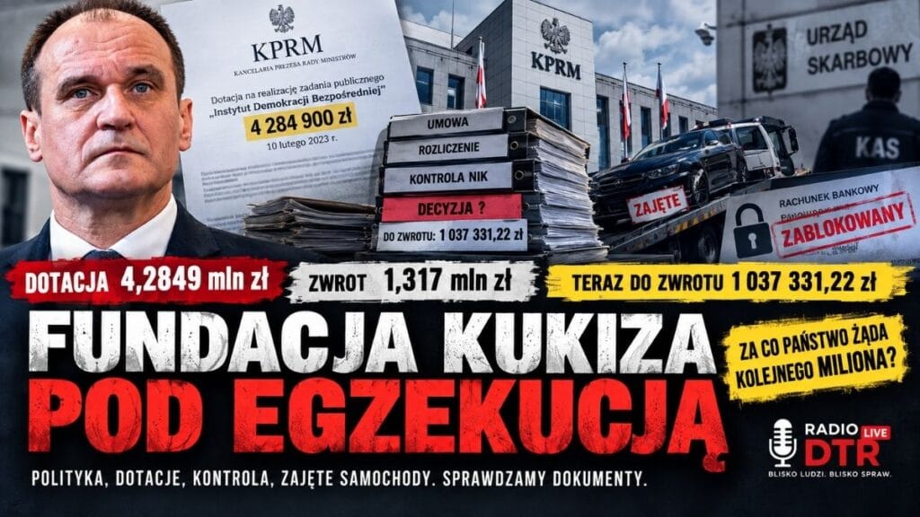 Fundacja Kukiza pod egzekucją. Państwo dało 4,3 mln zł, teraz chce odzyskać ponad milion. Czego jeszcze nie wiemy?