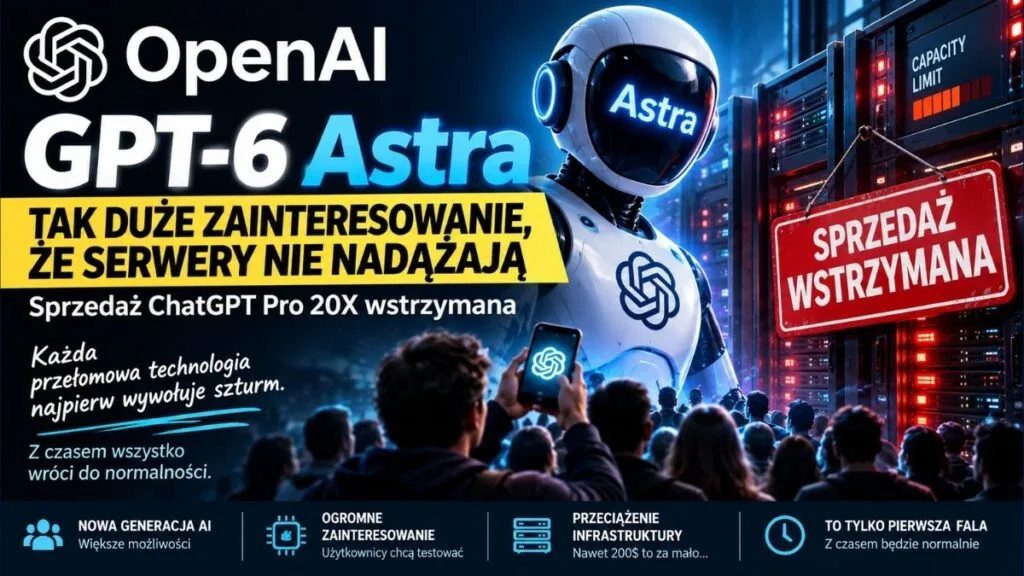 Astra przyszła, użytkownicy ruszyli. OpenAI wstrzymuje sprzedaż najdroższego abonamentu