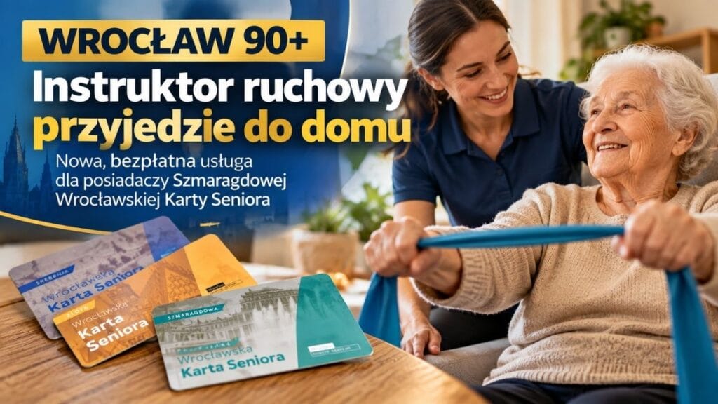 Instruktor ruchowy przyjedzie do domu seniora. Wrocław uruchamia nową bezpłatną usługę dla osób 90+