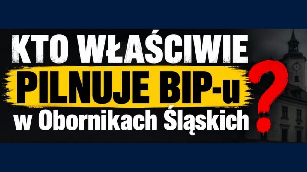Kto właściwie pilnuje BIP-u w Obornikach Śląskich? Urząd odpowiada i zostawia ważniejsze pytania