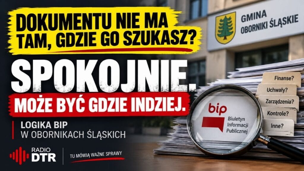 Dokumentu nie ma tam, gdzie go szukasz? Spokojnie, może być gdzie indziej. Logika BIP w Obornikach Śląskich