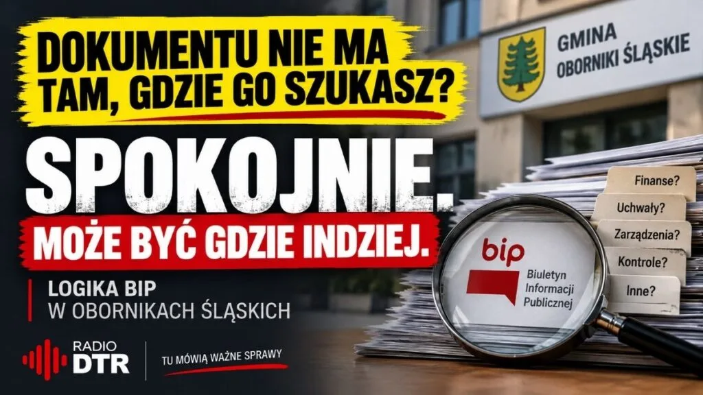 Dokumentu nie ma tam, gdzie go szukasz? Spokojnie, może być gdzie indziej. Logika BIP w Obornikach Śląskich
