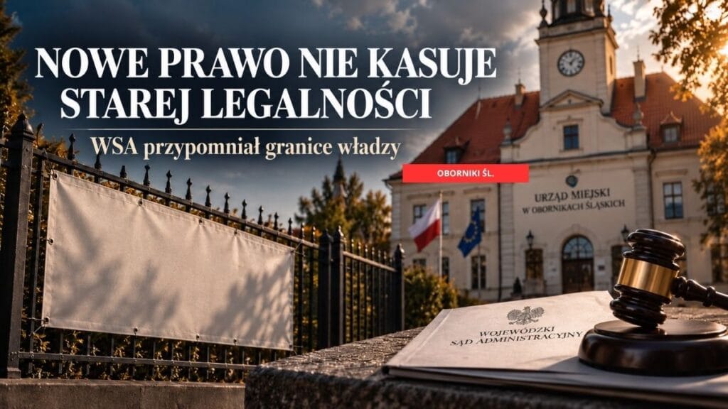 Nowe prawo nie wymazuje starej legalności. WSA przypomniał gminie granice władzy