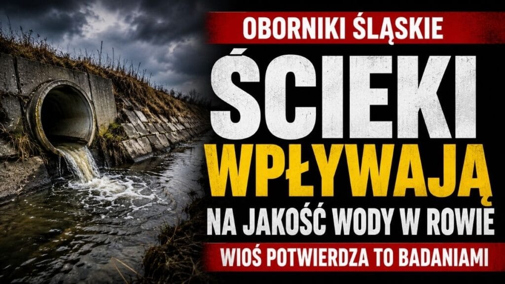 Ścieki wpływają na jakość wody w rowie. WIOŚ potwierdza to badaniami