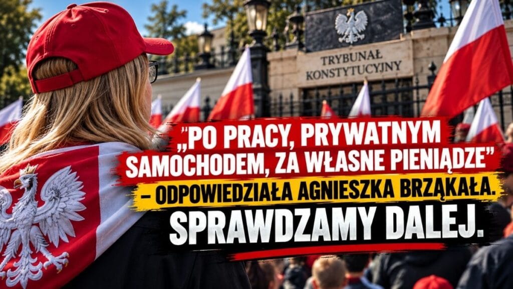 „Po pracy, prywatnym samochodem”. Sprawdzamy: pod Trybunałem była już dwa dni wcześniej