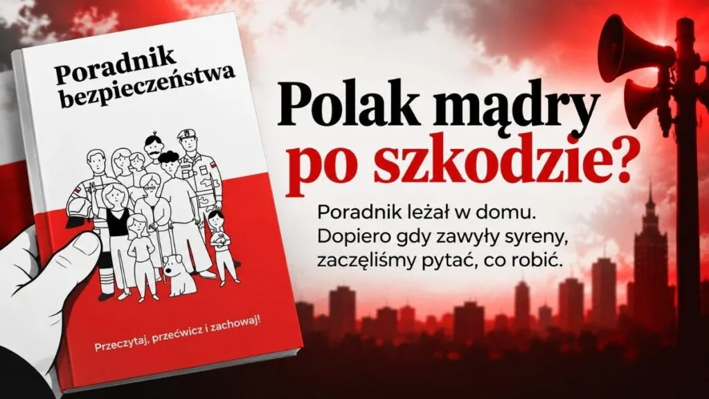 Polak mądry po szkodzie. Poradnik leżał w domu. Dopiero gdy zawyły syreny, zaczęliśmy pytać, co robić