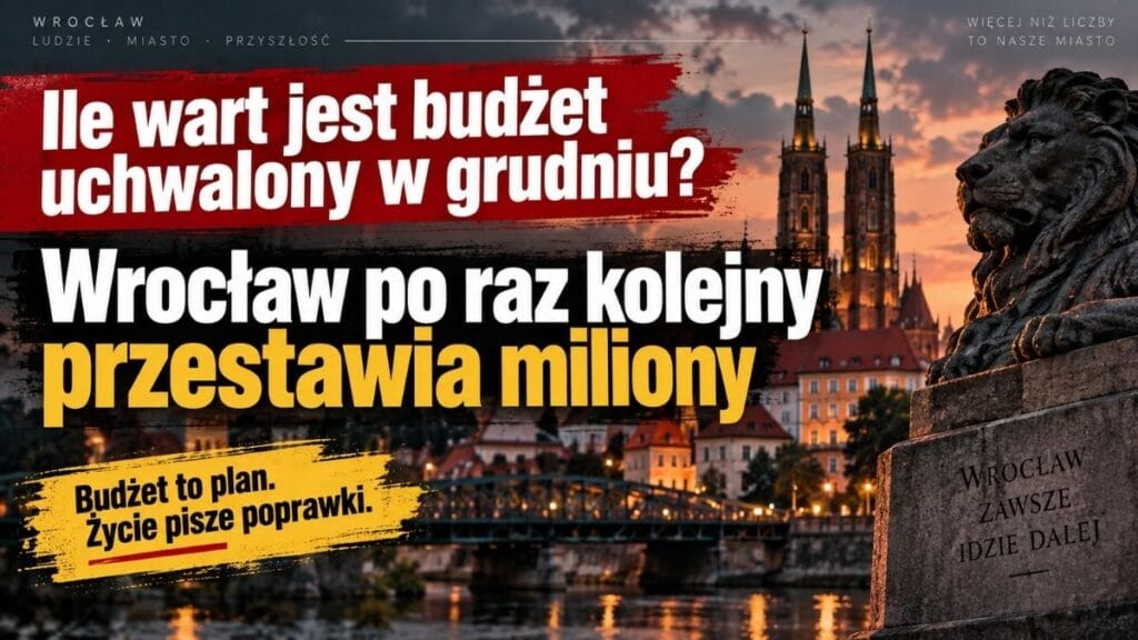 Ile wart jest budżet uchwalony w grudniu? Wrocław po raz kolejny przestawia miliony
