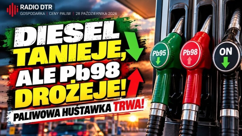 Diesel tanieje po gwałtownych podwyżkach, ale Pb98 drożeje aż o 13 groszy. Paliwowa huśtawka trwa