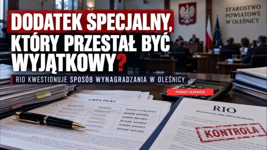 Dodatek specjalny, który przestał być wyjątkowy. RIO zakwestionowała sposób wynagradzania urzędników w Oleśnicy