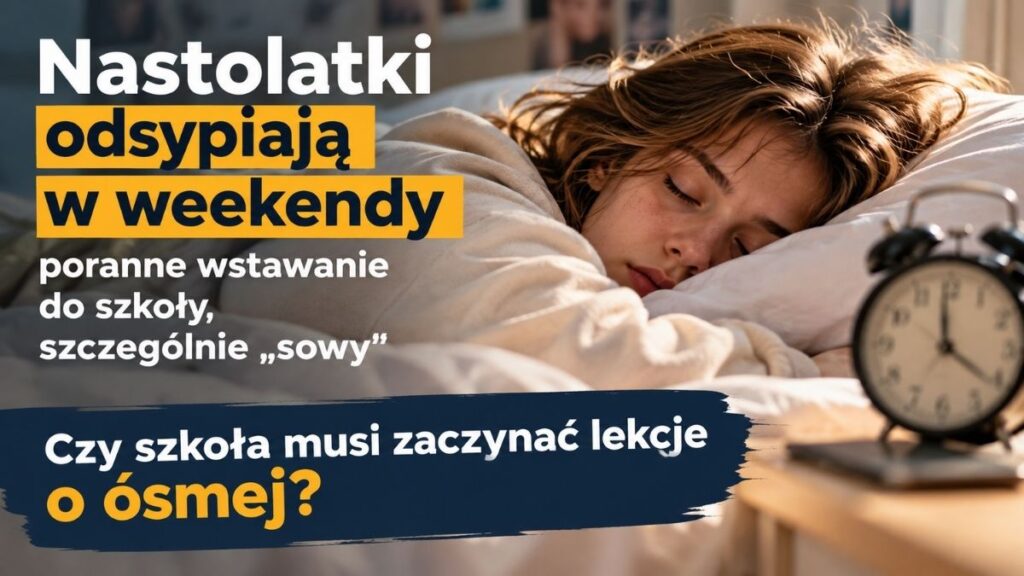 Nastolatki żyją na kredyt snu. Pięć dni niedosypiania, dwa dni nadrabiania. Czy szkoła musi zaczynać się tak wcześnie?
