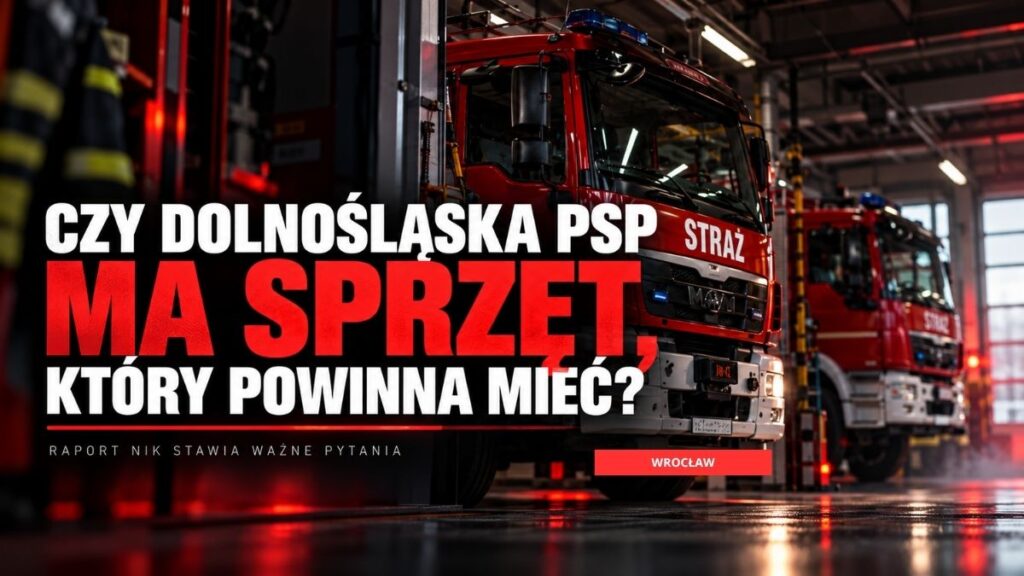 Czy dolnośląska PSP ma sprzęt, który powinna mieć? Raport NIK każe zadać to pytanie także u nas
