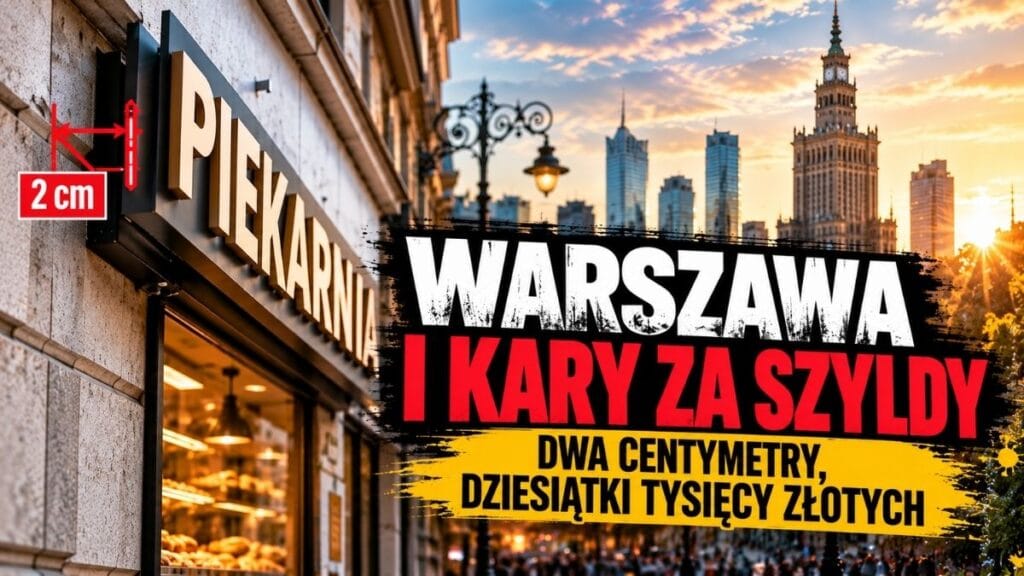 Dwa centymetry od bankructwa. Warszawa karze za szyldy, a rachunki sięgają setek tysięcy złotych