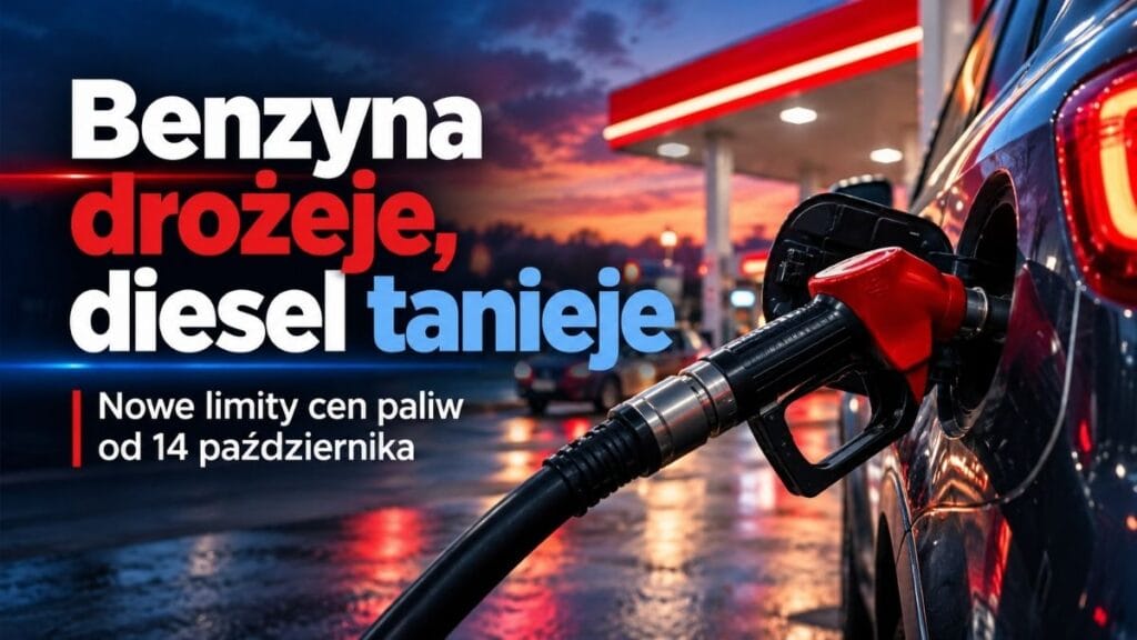 Benzyna drożeje, diesel tanieje. Nowe limity cen paliw od 14 października
