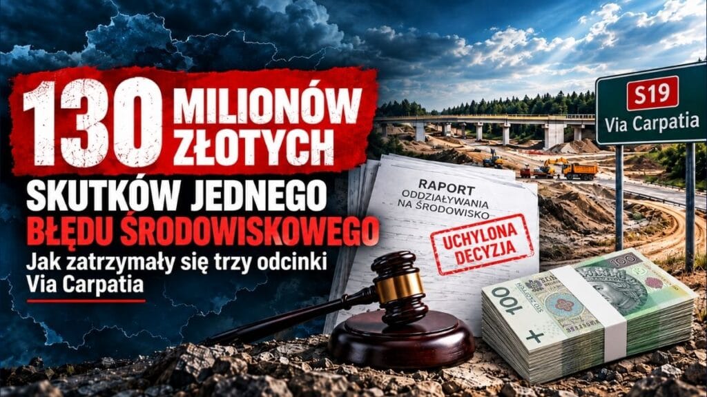 130 milionów złotych skutków jednego błędu środowiskowego. Jak zatrzymały się trzy odcinki Via Carpatia