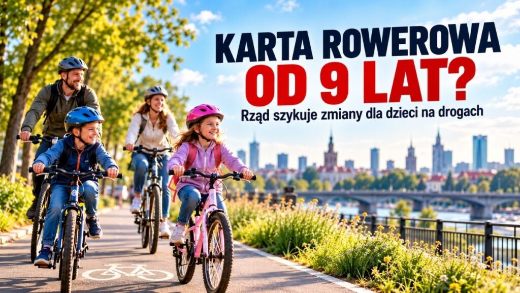 Karta rowerowa od 9 lat, bez obowiązku po czternastce. Rząd chce zmienić zasady jazdy dzieci na rowerach