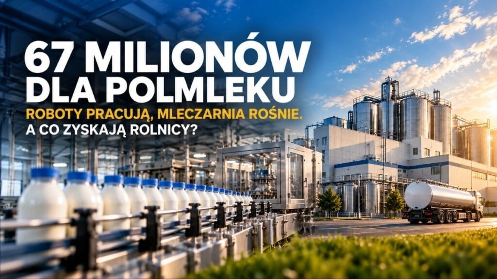 67 milionów dla Polmleku. Roboty pracują, mleczarnia rośnie. A co zyskają rolnicy?