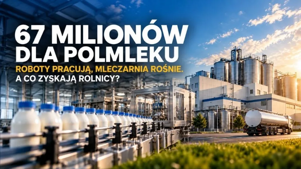 67 milionów dla Polmleku. Roboty pracują, mleczarnia rośnie. A co zyskają rolnicy?