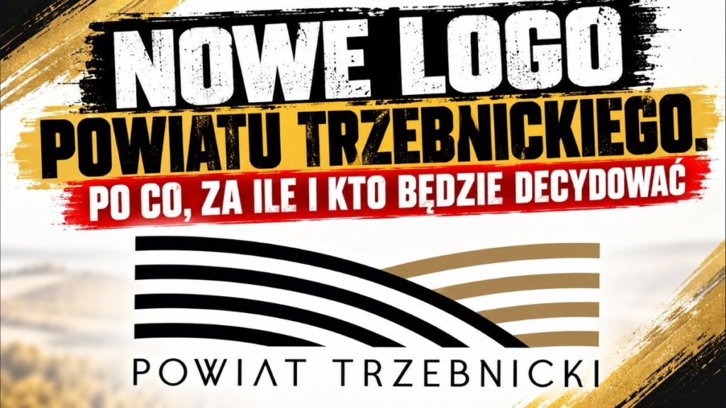 Orzeł, sześć lilii i kilka kresek. Po co Powiatowi Trzebnickiemu nowe logo, skoro ma własny herb?