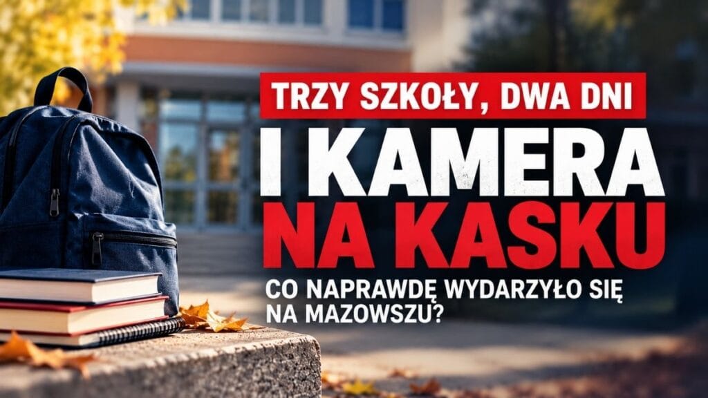 Trzy szkoły, dwa dni i kamera na kasku. Co naprawdę wydarzyło się na Mazowszu?