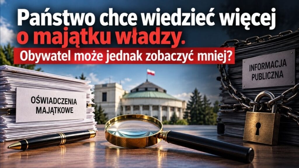 Państwo chce wiedzieć więcej o majątku władzy. Obywatel może jednak zobaczyć mniej?