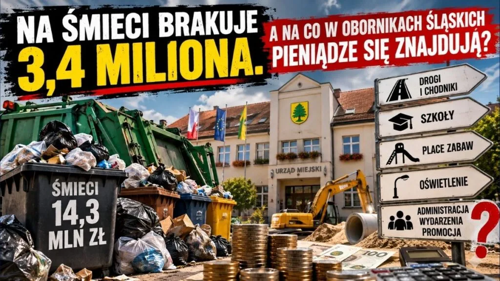 Na śmieci brakuje 3,4 miliona. A na co w Obornikach Śląskich pieniądze się znajdują?