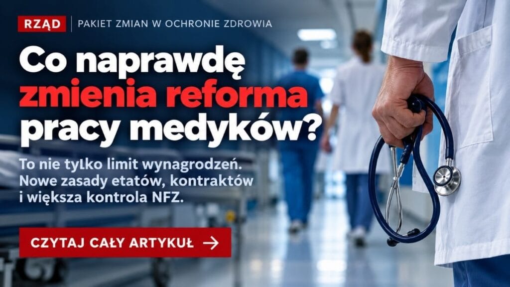 Nie tylko „lekarze milionerzy”. Rząd chce przebudować zasady pracy w publicznej ochronie zdrowia