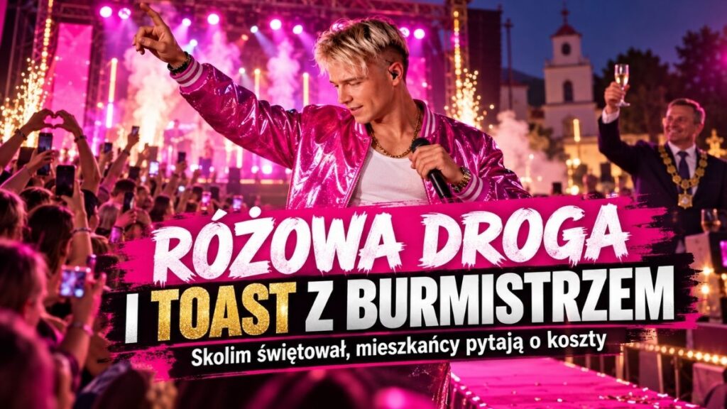 Różowa droga dla Skolima, toast z burmistrzem i koncert na bilet. Kto naprawdę świętował w Siemiatyczach?